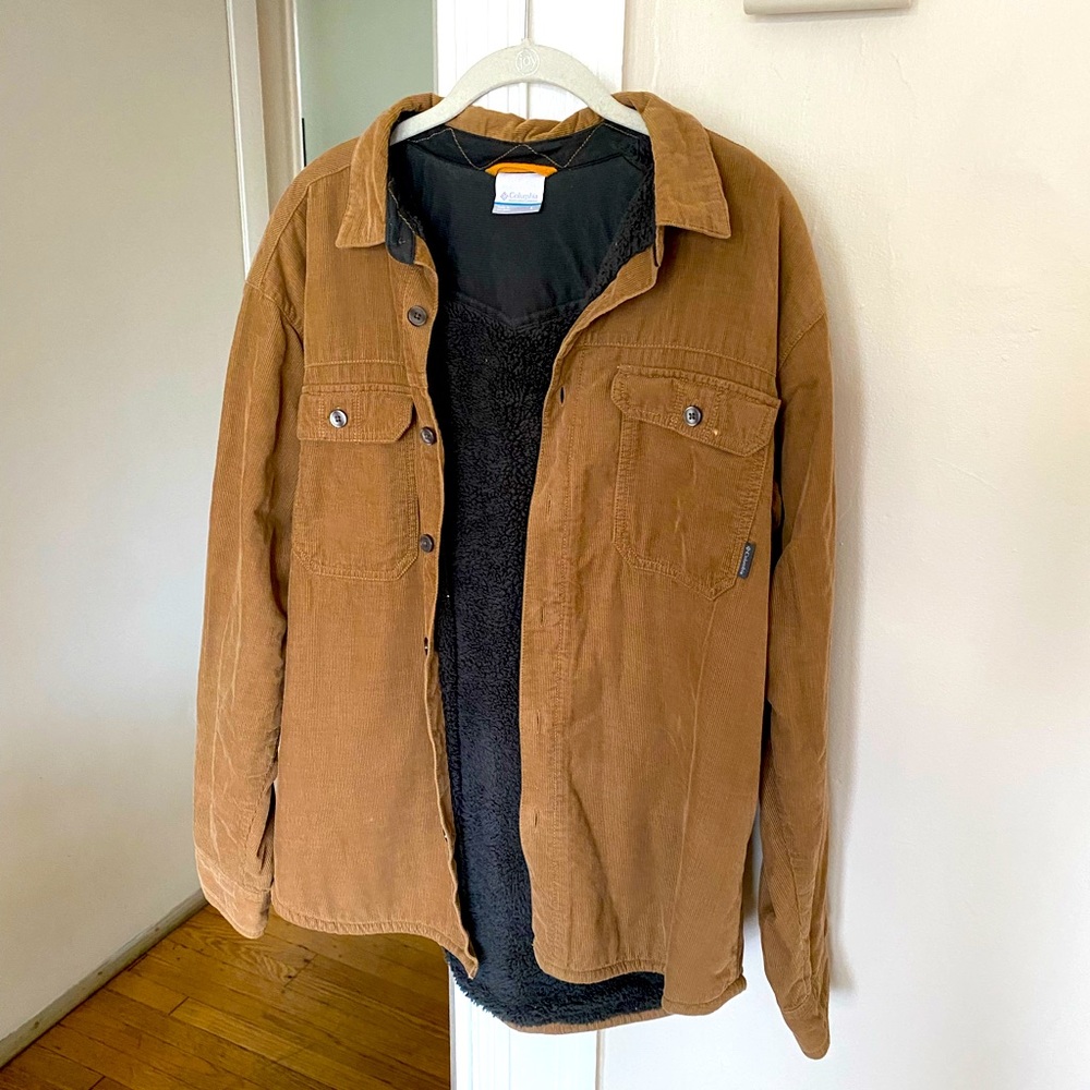 Corduroy Sherpa Fleece Shirt Jacket